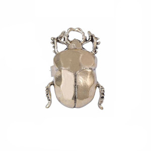 Mystischer Hirschkäfer Ring – Insekten Schmuck in Schwarz & Gold