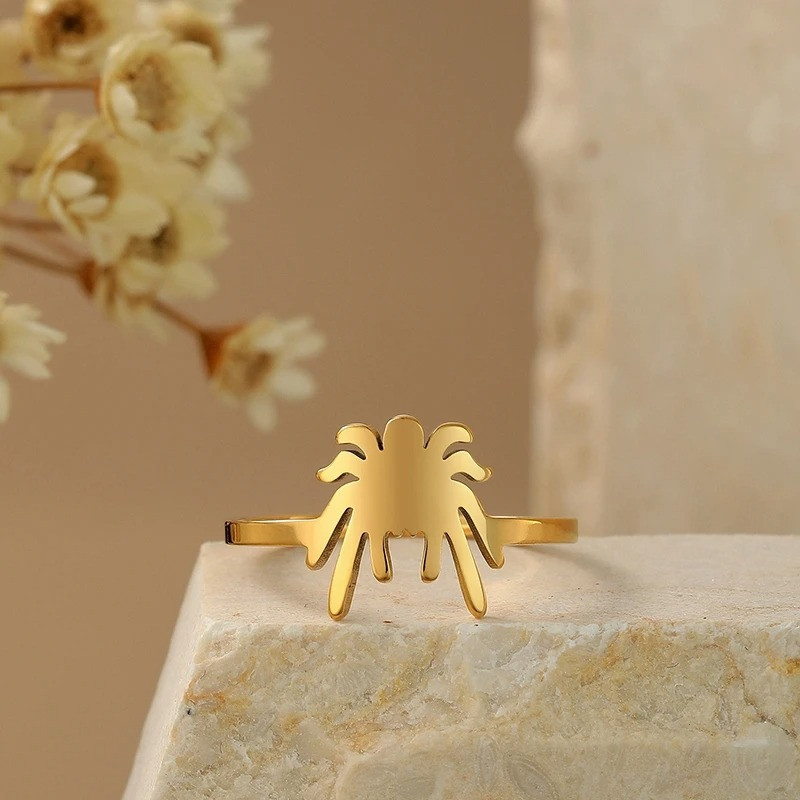 Minimalistischer Skarabäus Ring Silhouette – Schmuck aus Edelstahl