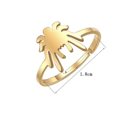 Minimalistischer Skarabäus Ring Silhouette – Schmuck aus Edelstahl