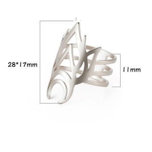 Grafischer Skarabäus Ring – Offenes Design in Gold oder Silber