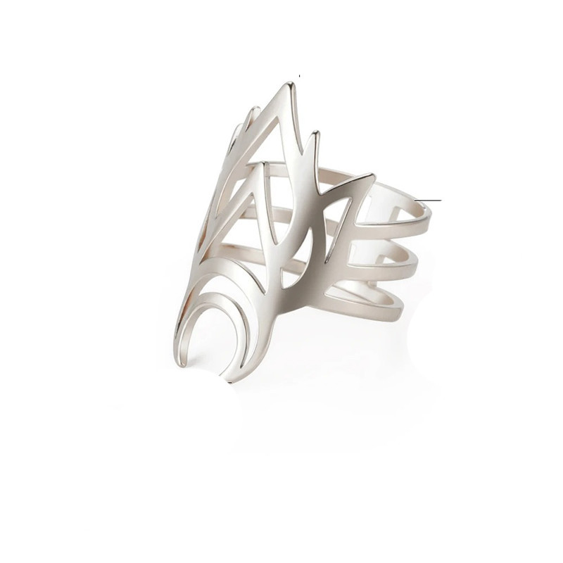 Grafischer Skarabäus Ring – Offenes Design in Gold oder Silber