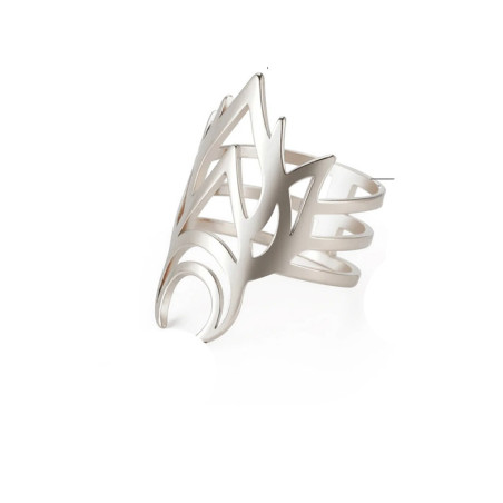 Grafischer Skarabäus Ring – Offenes Design in Gold oder Silber