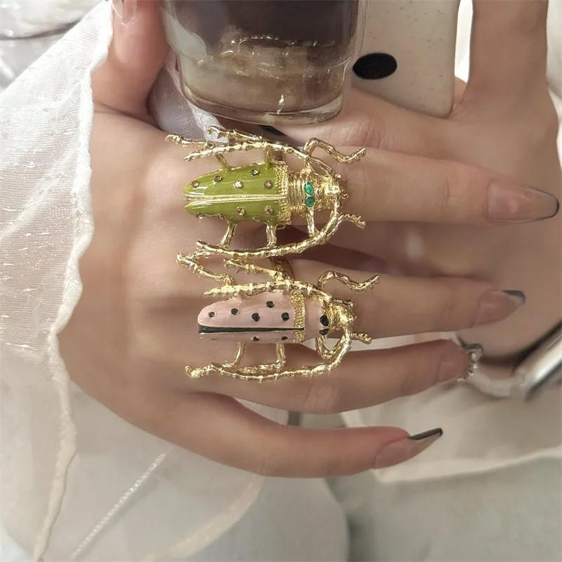 Skarabäus-Ring Pastell Chic vergoldet | 4 elegante Farben