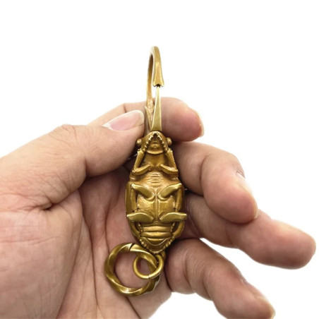 Einzigartiger Herkuleskäfer Schlüsselanhänger | Gold & Vintage