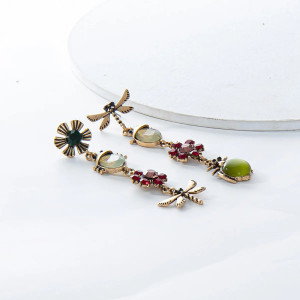 Skarabäus-Ohrringe "Mystischer Garten" – Natur & Strass-Schmuck
