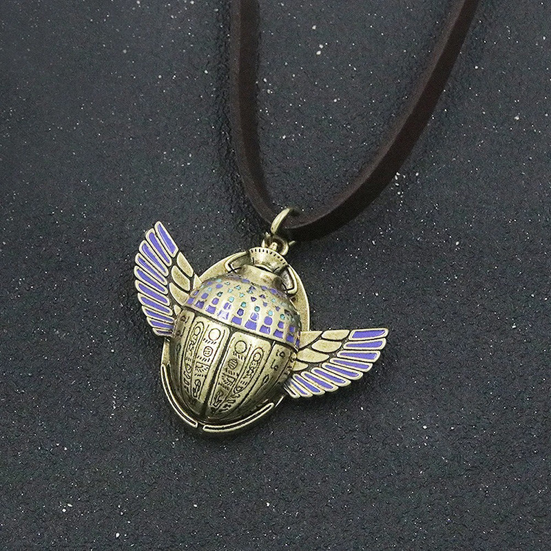 Skarabäus Halskette "Hieroglyphen-Schatz" | Ägyptischer Schmuck