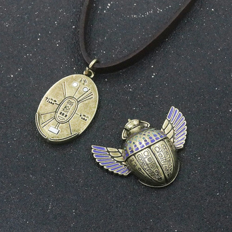 Skarabäus Halskette "Hieroglyphen-Schatz" | Ägyptischer Schmuck