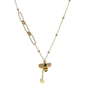 Bienen-Halskette Goldene Eleganz - Symbolischer Goldschmuck