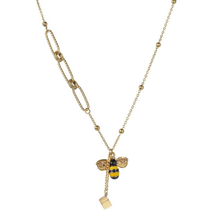 Bienen-Halskette Goldene Eleganz - Symbolischer Goldschmuck