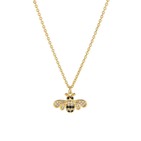Zarte Bienen-Halskette 'Funkeln' - Goldener Bienenschmuck