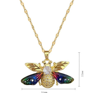 Bienen-Halskette "Auroraflügel" - Einzigartiger Bienenschmuck