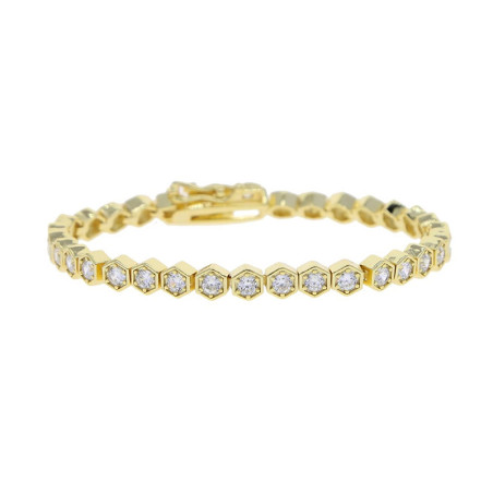 Bienenarmband Funkelnde Waben | Gold, Roségold oder Silber
