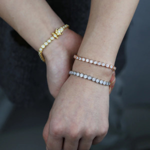 Bienenarmband Funkelnde Waben | Gold, Roségold oder Silber