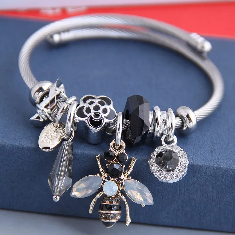 Feenhaftes Kristall-Bienenarmband | Magische Charms - 3 Farben!