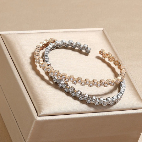 Bienenwaben Armreif Süße Aurora | Eleganter Bienenschmuck