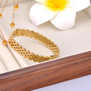Bienenarmband Sonnenschuppe - Gold oder Silber, Natürlicher Glanz