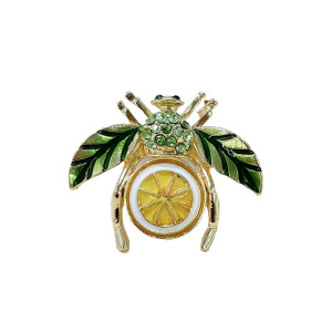 Bienenbrosche Zitrone - Lustiger & Süßer Bienenschmuck für Damen