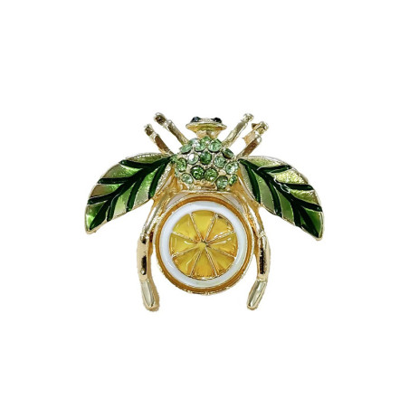 Bienenbrosche Zitrone - Lustiger & Süßer Bienenschmuck für Damen