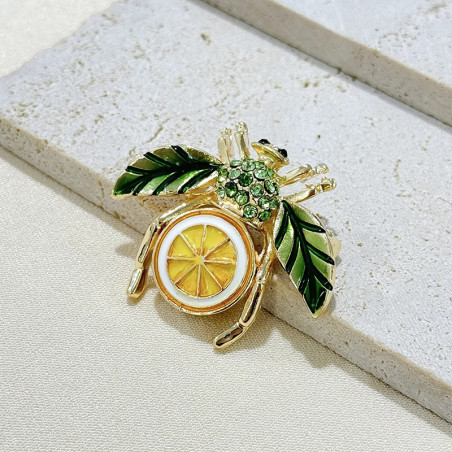 Bienenbrosche Zitrone - Lustiger & Süßer Bienenschmuck für Damen