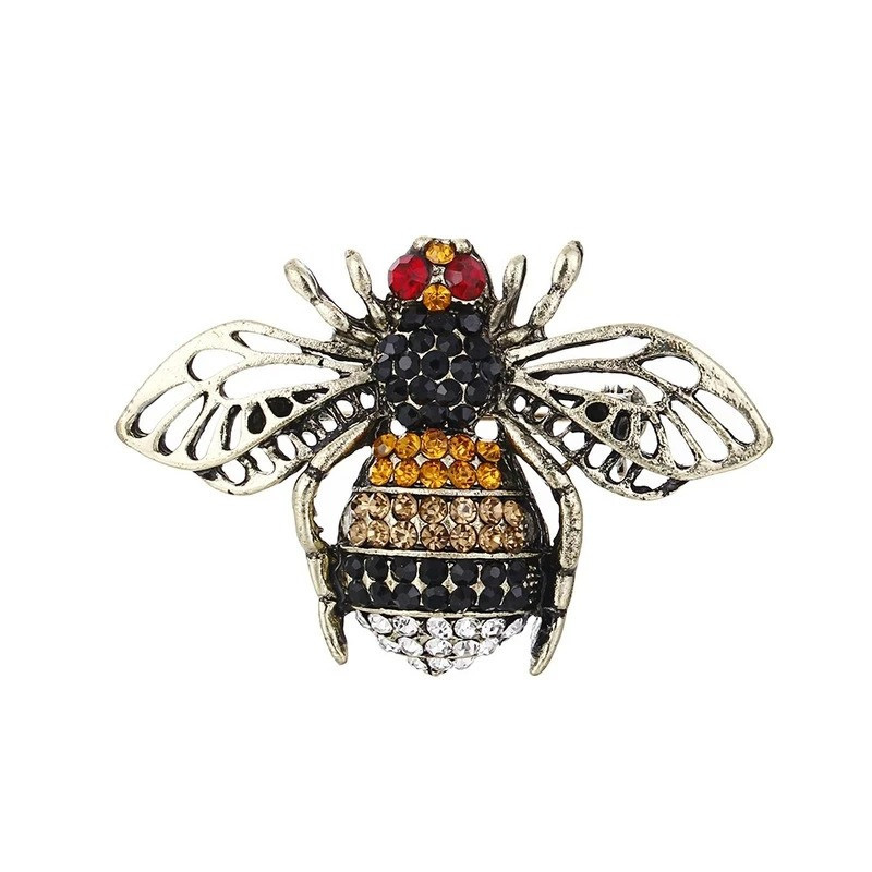 Bienenbrosche "Geflügelte Juwelen" - Glänzender Retro-Schmuck