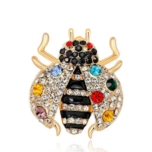 Bienen-Brosche "Regenbogen-Königin" – Majestätischer Schmuck
