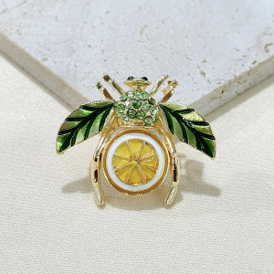 Bienenbrosche Zitrone - Lustiger & Süßer Bienenschmuck für Damen