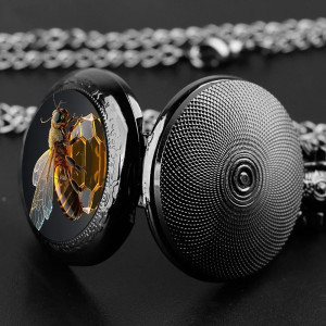 Bienenuhr Schwarze Königin - Dunkle Eleganz & Goldkristall!