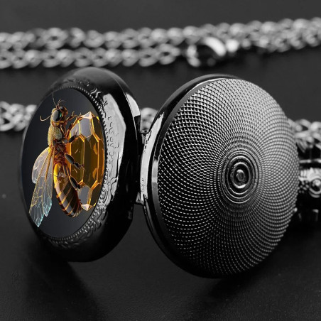 Bienenuhr Schwarze Königin - Dunkle Eleganz & Goldkristall!