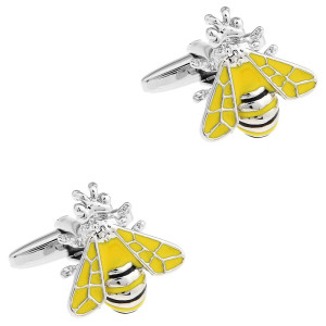 Manschettenknöpfe Biene Gelb - Elegantes Geschenk für Männer