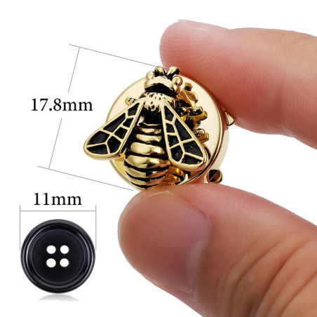 Knopf-Abdeckungen Goldene Biene - Luxuriöses Accessoire