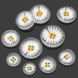 Gänseblümchen Knöpfe - 20er-Set | Näh- & DIY-Zubehör