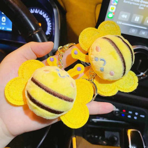 Süßer Bienen-Schlüsselanhänger aus Plüsch | Set 1-20 Stück