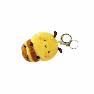 Bienen Schlüsselanhänger Bommel - Süßes & Flauschiges Accessoire!