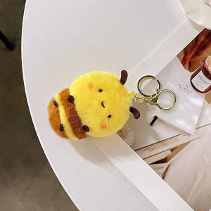 Bienen Schlüsselanhänger Bommel - Süßes & Flauschiges Accessoire!