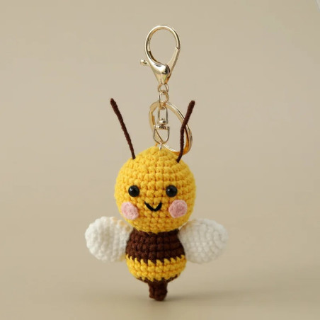 Gehäkelter Bienen Schlüsselanhänger - Süß & Handgefertigt!