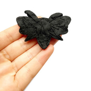 Eleganter Bienen-Patch Schwarz mit Strass | Geschenk für DIY-Fans