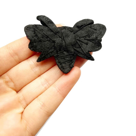 Eleganter Bienen-Patch Schwarz mit Strass | Geschenk für DIY-Fans
