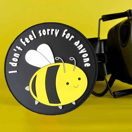 PVC Bienen Patch „Kein Mitleid“ - Lustig & Frech!