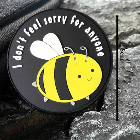 PVC Bienen Patch „Kein Mitleid“ - Lustig & Frech!