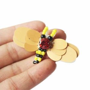 Bienen Aufnäher Honig-Rubin 10er-Set | Süße Applikationen 5x3 cm