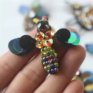 Bienen-Patch 'Regenbogenprisma' | 10er-Set | Holographisch
