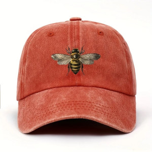Vintage Bienen-Kappe: Natur-Stickerei & Authentischer Stil!
