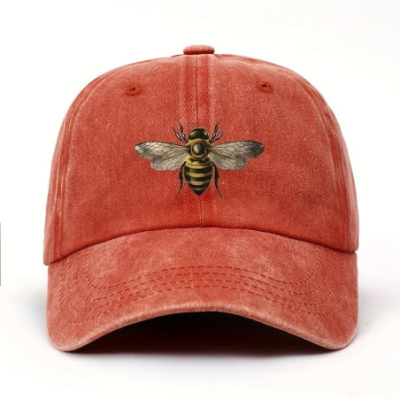 Vintage Bienen-Kappe: Natur-Stickerei & Authentischer Stil!