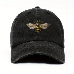 Vintage Bienen-Kappe: Natur-Stickerei & Authentischer Stil!