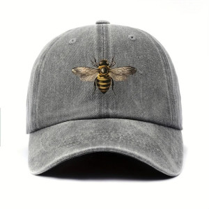 Vintage Bienen-Kappe: Natur-Stickerei & Authentischer Stil!