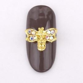 3D Bienen Nageldekoration aus Metall | 10er-Set Nail Art