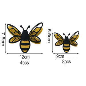 Glitzer Bienen Aufkleber - Wanddeko Natur & Goldener Glanz!