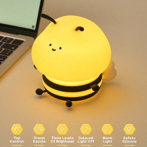 Bienen-Nachtlicht für Kinder | LED Touch & Sanftes Licht