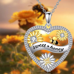 Bienen Halskette Herz „Sweet Honey“ | Romantischer Schmuck