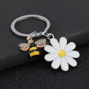 Schlüsselanhänger Biene & Gänseblümchen | Süßes Geschenk